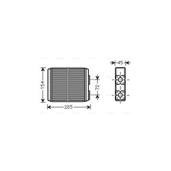 Výmenník tepla vnútorného kúrenia AVA QUALITY COOLING OL6403