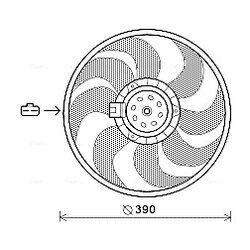 Ventilátor chladenia motora AVA QUALITY COOLING OL7564