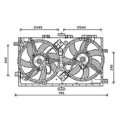 Ventilátor chladenia motora AVA QUALITY COOLING OL7641