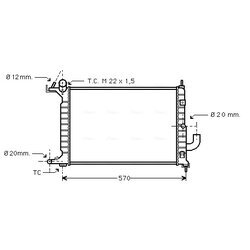 Chladič motora AVA QUALITY COOLING OLA2221