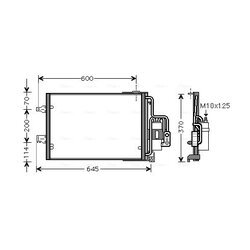 Kondenzátor klimatizácie AVA QUALITY COOLING OLA5385D