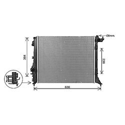 Chladič motora AVA QUALITY COOLING RT2648