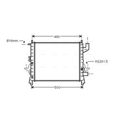 Chladič motora AVA QUALITY COOLING RTA2262