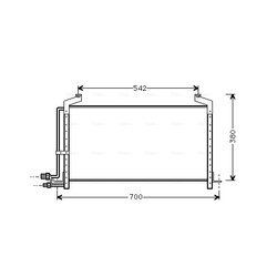 Kondenzátor klimatizácie AVA QUALITY COOLING SB5031