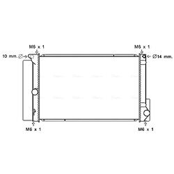 Chladič motora AVA QUALITY COOLING TO2691