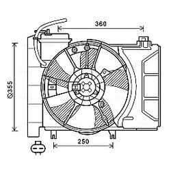 Ventilátor chladenia motora AVA QUALITY COOLING TO7647