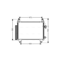 Kondenzátor klimatizácie AVA QUALITY COOLING TOA5407D