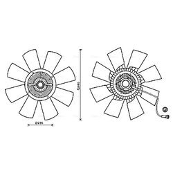 Spojka ventilátora chladenia AVA QUALITY COOLING VLF067