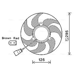 Ventilátor chladenia motora AVA QUALITY COOLING VN7536