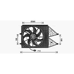 Ventilátor chladenia motora AVA QUALITY COOLING VN7545