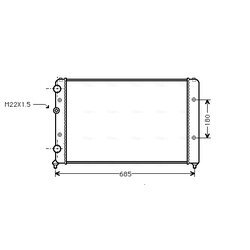 Chladič motora AVA QUALITY COOLING VNA2115