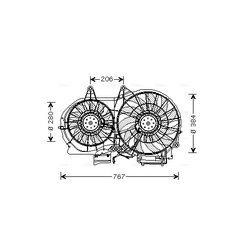 Ventilátor chladenia motora AVA QUALITY COOLING AI7506