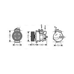 Kompresor klimatizácie AVA QUALITY COOLING AIAK274