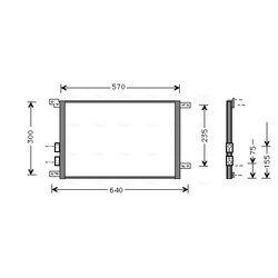 Kondenzátor klimatizácie AVA QUALITY COOLING AL5070