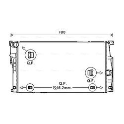 Chladič motora AVA QUALITY COOLING BW2447