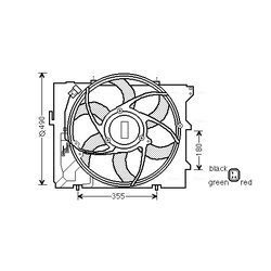 Ventilátor chladenia motora AVA QUALITY COOLING BW7523