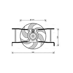 Ventilátor chladenia motora AVA QUALITY COOLING CN7545