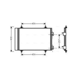 Kondenzátor klimatizácie AVA QUALITY COOLING CNA5240D