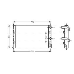 Chladič motora AVA QUALITY COOLING CRA2076