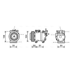 Kompresor klimatizácie AVA QUALITY COOLING DNK344