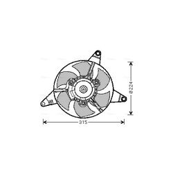 Ventilátor chladenia motora AVA QUALITY COOLING FT7283