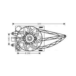 Ventilátor chladenia motora AVA QUALITY COOLING FT7527