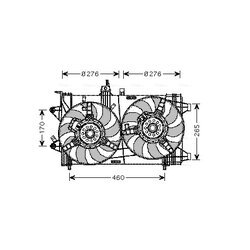 Ventilátor chladenia motora AVA QUALITY COOLING FT7561