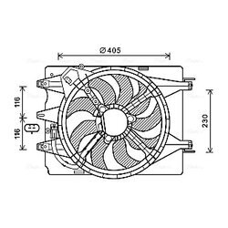 Ventilátor chladenia motora AVA QUALITY COOLING FT7601