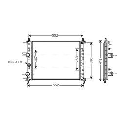 Chladič motora AVA QUALITY COOLING FTA2182