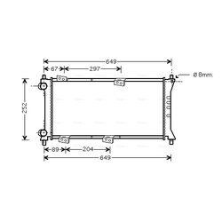 Chladič motora AVA QUALITY COOLING FTA2258