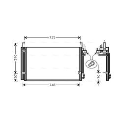 Kondenzátor klimatizácie AVA QUALITY COOLING HY5072D