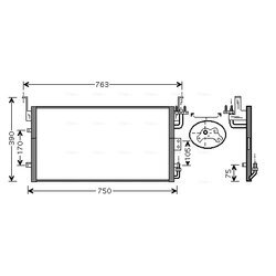 Kondenzátor klimatizácie AVA QUALITY COOLING HY5083