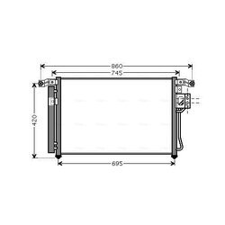 Kondenzátor klimatizácie AVA QUALITY COOLING HY5176D