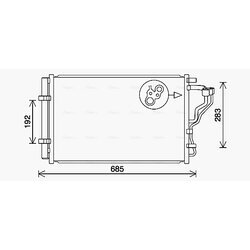 Kondenzátor klimatizácie AVA QUALITY COOLING HY5464D