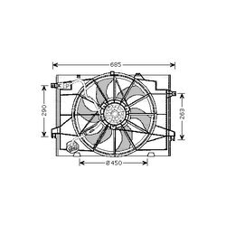 Ventilátor chladenia motora AVA QUALITY COOLING HY7520