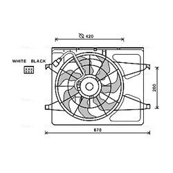 Ventilátor chladenia motora AVA QUALITY COOLING HY7530