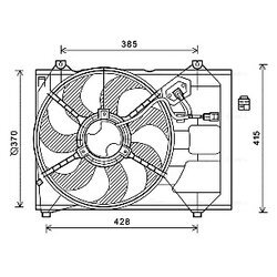 Ventilátor chladenia motora AVA QUALITY COOLING KA7527