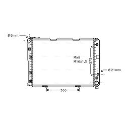 Chladič motora AVA QUALITY COOLING MS2177