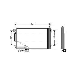 Kondenzátor klimatizácie AVA QUALITY COOLING MSA5493D