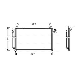 Kondenzátor klimatizácie AVA QUALITY COOLING MZ5141