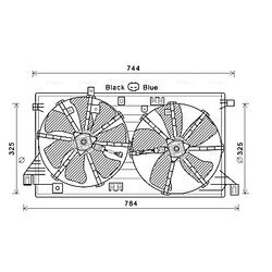 Ventilátor chladenia motora AVA QUALITY COOLING MZ7550