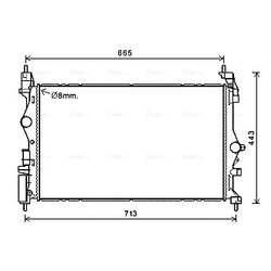 Chladič motora AVA QUALITY COOLING OL2682