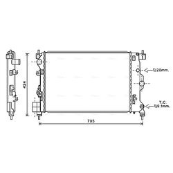 Chladič motora AVA QUALITY COOLING OLA2666