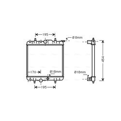 Chladič motora AVA QUALITY COOLING PEA2224