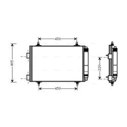 Kondenzátor klimatizácie AVA QUALITY COOLING PEA5215D