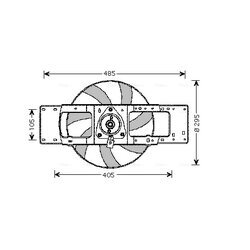 Ventilátor chladenia motora AVA QUALITY COOLING RT7527