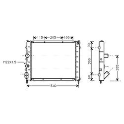 Chladič motora AVA QUALITY COOLING RTA2215