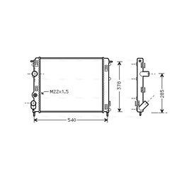 Chladič motora AVA QUALITY COOLING RTA2302