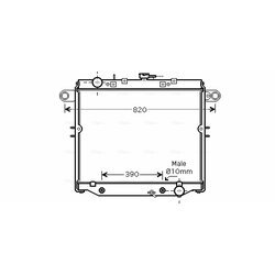 Chladič motora AVA QUALITY COOLING TO2329