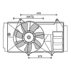 Ventilátor chladenia motora AVA QUALITY COOLING TO7580